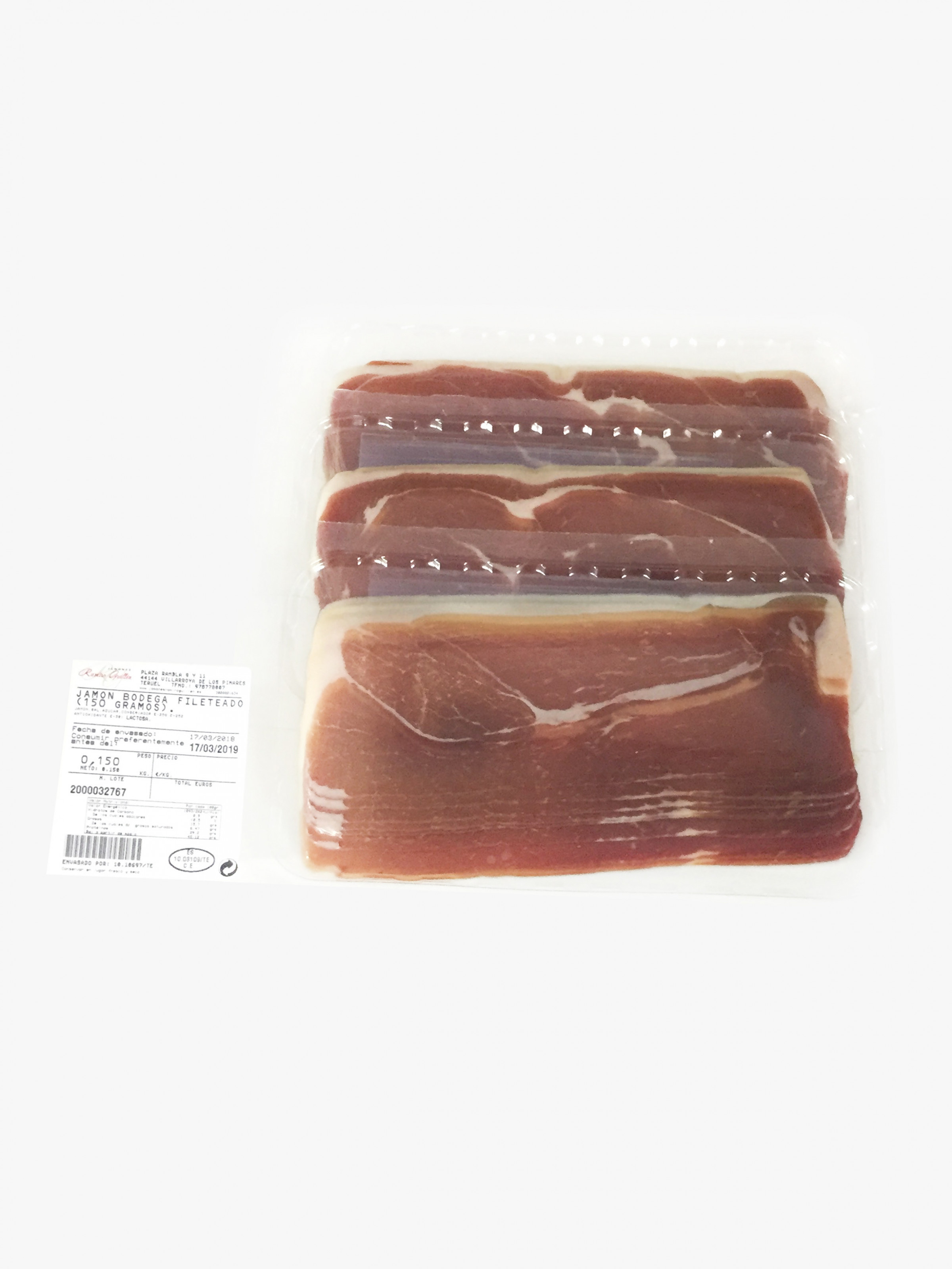 Jamón de Bodega Loncheado: Curado Artesanalmente en Villarroya de los Pinares